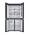 Open view of LG GMV960NNME showing fridge and freezer compartments