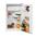 Open view of RII881 integrated fridge with food 