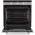 Open view of SOP525IX showing 70-litre oven cavity and shelving