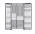 Open view of the Samsung RS70F64KETEU Side by Side American Fridge Freezer
