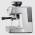 Sage Barista Express 54mm portafilter with freshly ground coffee dose