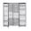 Samsung RS70F66KCTEU fridge freezer open showing empty shelves and compartments