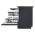 Side view of the LG DF587HMS in matte black with racks on view
