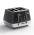 Side view of the Morphy Richards 243020 Cassini 4-Slice Toaster