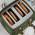 Top view of the Morphy Richards 4-slice toaster in olivine green