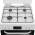 White Hotpoint 60cm gas cooker with oven light and easy-clean design
