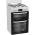 White Hotpoint gas double cooker with catalytic liners and glass lid