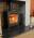 Woodford Pankhurst Ecodesign stove showing steel body and cast iron door